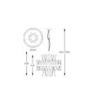 Lampy wiszące glamour - Zuma Line CONSTANTINOPLE ANTYCZNE ZŁOTO/PRZEZROCZYSTY P0567-08C-7GAC WISZĄCA - product 4