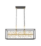 Lampy wiszące glamour - Zuma Line SPRING ZŁOTY/CZARNY MAT/PRZEZROCZYSTY P0578-06C-P7TF WISZĄCA - product 1