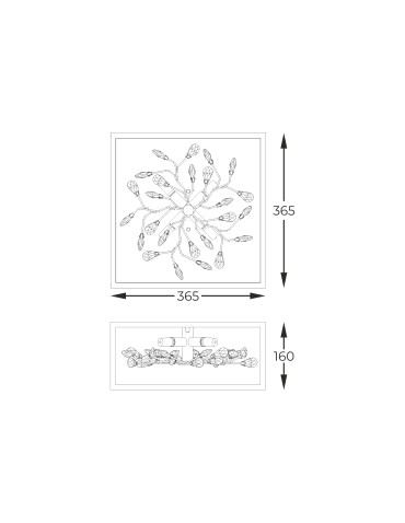 Zuma Line SPRING ZŁOTY/PRZEZROCZYSTY C0578-04A-B5V7 SUFITOWA - produkt 2