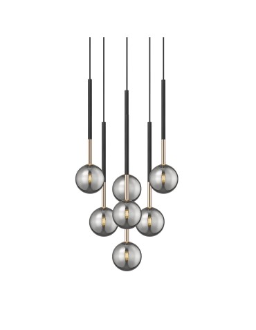 Zuma Line ARCTURUS CZARNY MAT/FRANCUSKIE ZŁOTO/SZKŁO CHROM P0574-07F-SDFZ WISZĄCA - produkt 2