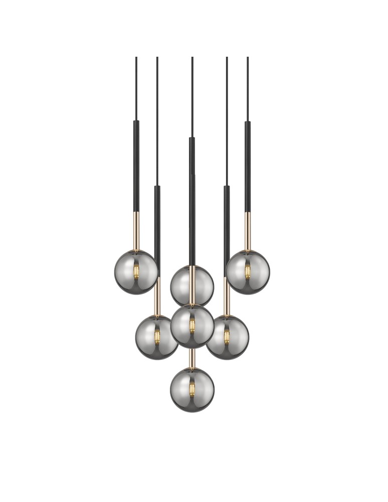 Zuma Line ARCTURUS CZARNY MAT/FRANCUSKIE ZŁOTO/SZKŁO CHROM P0574-07F-SDFZ WISZĄCA Zuma Line ARCTURUS CZARNY MAT/FRANCUSKIE ZŁOTO/SZKŁO CHROM P0574-07F-SDFZ WISZĄCA