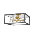 Lampy sufitowe z kryształami - Zuma Line SPRING ZŁOTY/CZARNY MAT/PRZEZROCZYSTY C0578-04A-B5TF SPRING - product 1