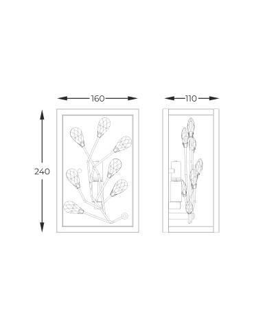 Zuma Line SPRING ZŁOTY/PRZEZROCZYSTY W0578-01A-B5V7 KINKIET - produkt 2
