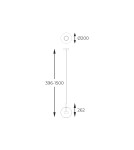 Lampy wiszące pojedyncze - Zuma Line ENCELADUS CHROM/PRZEZROCZYSTY P0428-01J-F4AC WISZĄCA - product 3