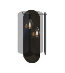 Kinkiety glamour - Zuma Line NIRA CZARNY CHROM/SZKŁO DYMIONE MB3523-2-EBCN KINKIET - product 1