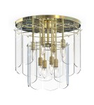 Lampy sufitowe glamour - Zuma Line NIRA ZŁOTY/ PRZEŹROCZYSTE SZKŁO MX3523-8M-EGN SUFITOWA - product 1