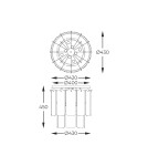 Lampy sufitowe glamour - Zuma Line NIRA ZŁOTY/ PRZEŹROCZYSTE SZKŁO MX3523-8M-EGN SUFITOWA - product 3