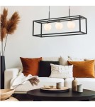 Lampy wiszące nad wyspę - Zuma Line PIRO CZARNY MAT MD3115-3-3BT WISZĄCA - product 7