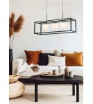 Lampy wiszące nad wyspę - Zuma Line PIRO CZARNY MAT MD3115-3-3BT WISZĄCA - product 9