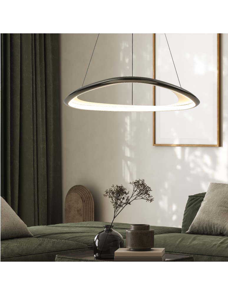Zuma Line GETAFE CZARNY CHROM MD3888-1L-3BCT WISZĄCA