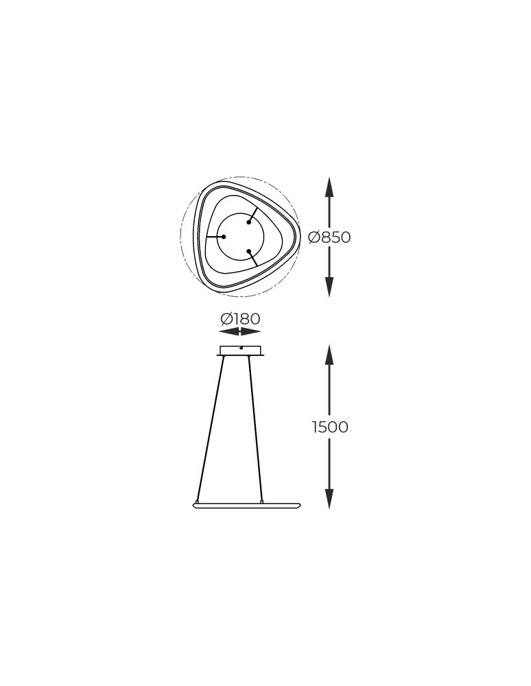 Zuma Line GETAFE CZARNY CHROM MD3888-1L-3BCT WISZĄCA