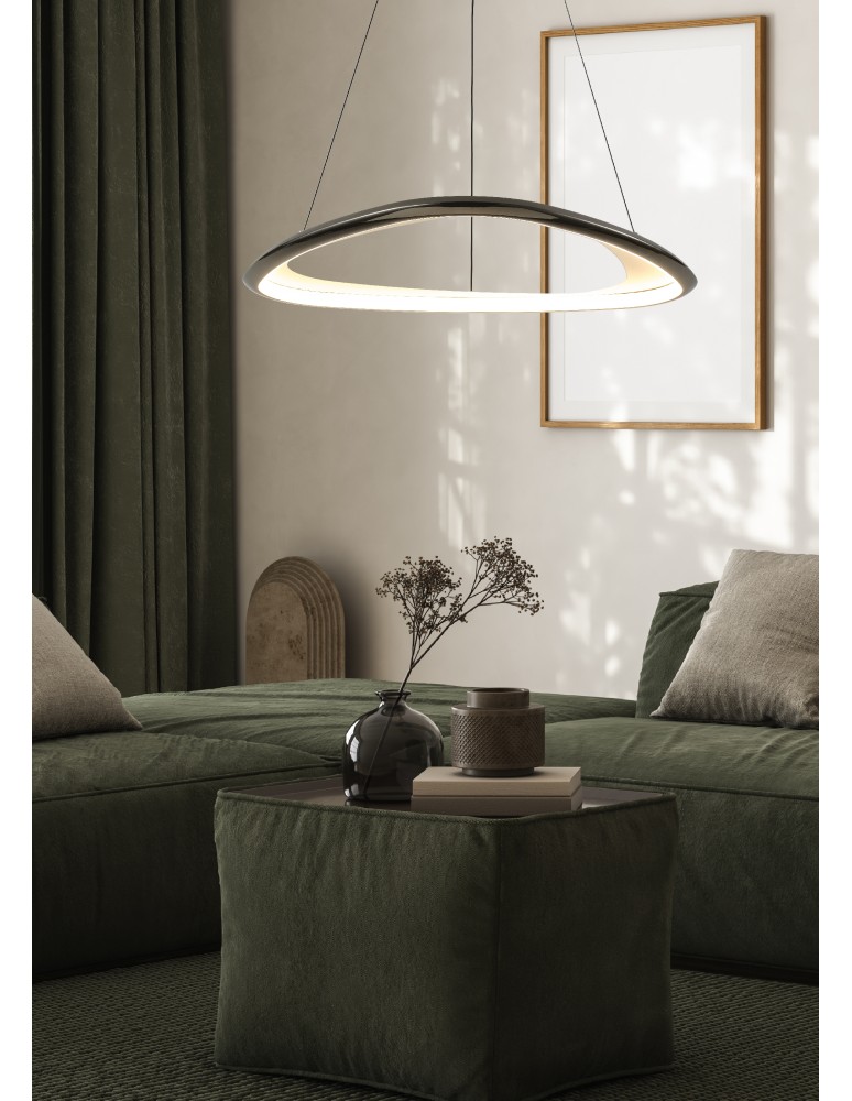 Zuma Line GETAFE CZARNY CHROM MD3888-1L-3BCT WISZĄCA