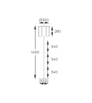 Lampy podłogowe glamour - Zuma Line NIRA ZŁOTY/ PRZEŹROCZYSTE SZKŁO ML3523-3-EGN PODŁOGOWA - product 3