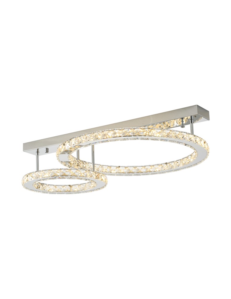 Lampy sufitowe z kryształami - Zuma Line GIRONA CHROM MX3713-2-3CT SUFITOWA - product kolory-swiatla.pl 3