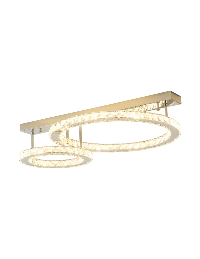 Lampy sufitowe z kryształami - Zuma Line GIRONA CHROM MX3713-2-3CT SUFITOWA - product kolory-swiatla.pl 4