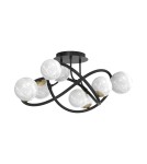 Lampy sufitowe kule - Zuma Line NISYRO CZARNY/ZŁOTY MAT MX4922-8-EBGN SUFITOWA - product 1