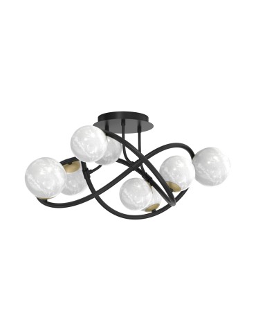 Zuma Line NISYRO CZARNY/ZŁOTY MAT MX4922-8-EBGN SUFITOWA