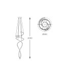 Lampy wiszące LED - Zuma Line COCO ZŁOTY MD3127-2M-3GT WISZĄCA - product 5