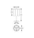 Lampy stołowe glamour - Zuma Line NIRA ZŁOTY/ PRZEŹROCZYSTE SZKŁO MT3523-3S-EGN STOŁOWA - product 3