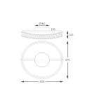 Lampy sufitowe z kryształami - Zuma Line GANO ZŁOTY MX3317-1-3GT SUFITOWA - product 5