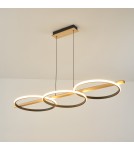 Lampy wiszące nad wyspę - Zuma Line ALMERIA CZARNY/NATURALNE DREWNO MD3913-3-3BWLT WISZĄCA - product 2