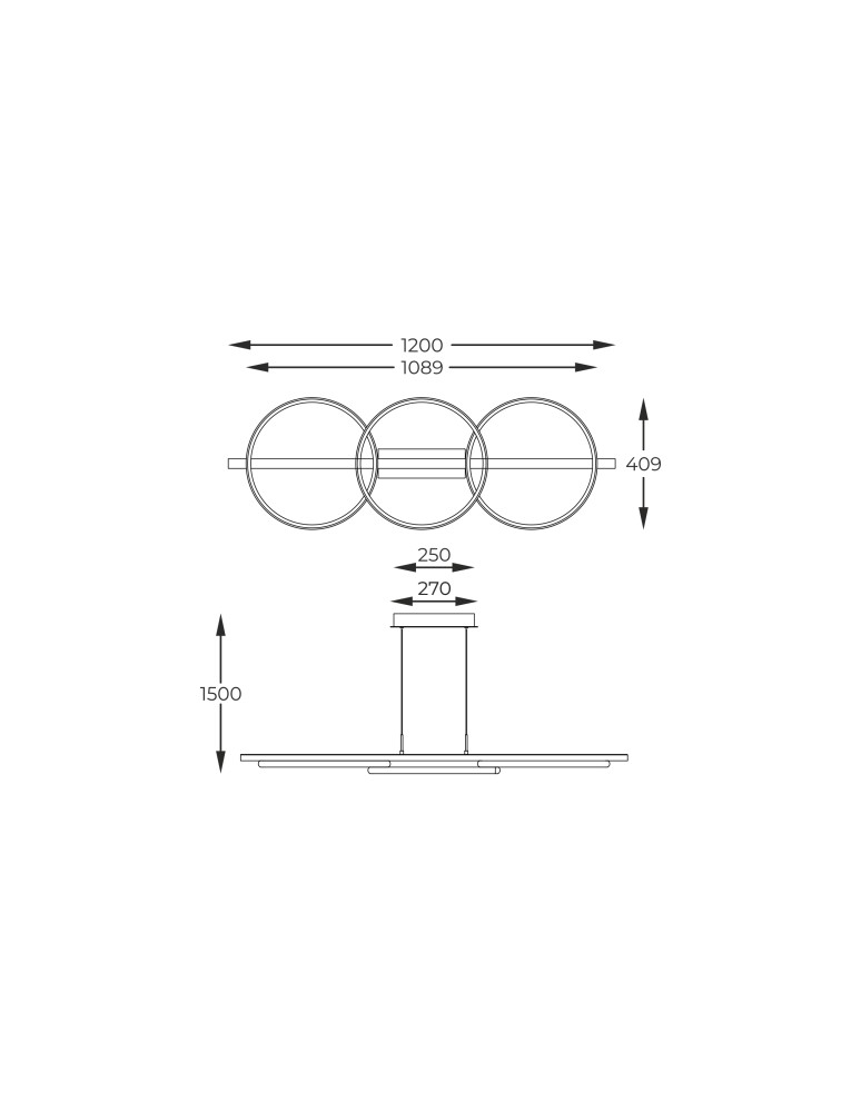 Zuma Line ALMERIA CZARNY/NATURALNE DREWNO MD3913-3-3BWLT WISZĄCA