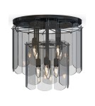 Lampy sufitowe glamour - Zuma Line NIRA CZARNY CHROM/SZKŁO DYMIONE MX3523-8M-EBCN SUFITOWA - product 1