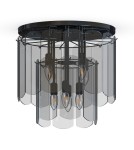 Lampy sufitowe glamour - Zuma Line NIRA CZARNY CHROM/SZKŁO DYMIONE MX3523-8M-EBCN SUFITOWA - product 2
