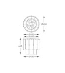 Lampy sufitowe glamour - Zuma Line NIRA CZARNY CHROM/SZKŁO DYMIONE MX3523-8M-EBCN SUFITOWA - product 3