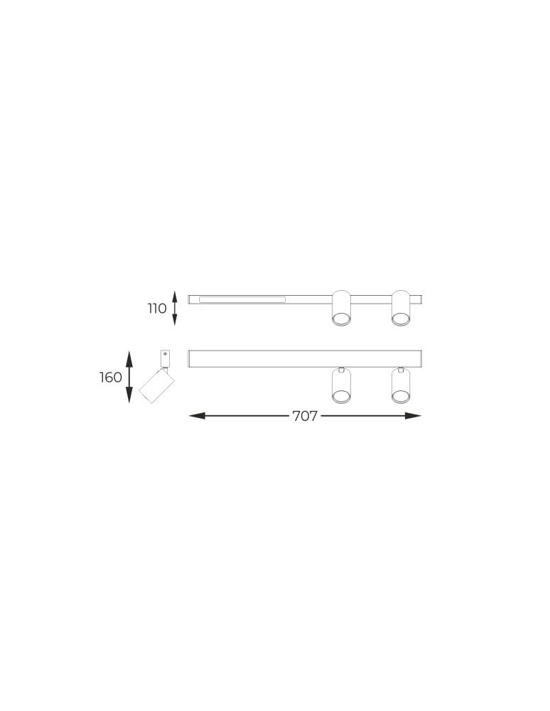 Lampy sufitowe reflektory - Zuma Line MANNARI CZARNY S230757203 SUFITOWE - product kolory-swiatla.pl 3