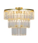 Lampy sufitowe glamour - Zuma Line TIFANNY ZŁOTY/PRZEZROCZYSTY P17127-4-GD SUFITOWA - product 1