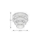 Lampy sufitowe glamour - Zuma Line TIFANNY ZŁOTY/PRZEZROCZYSTY P17127-4-GD SUFITOWA - product 2