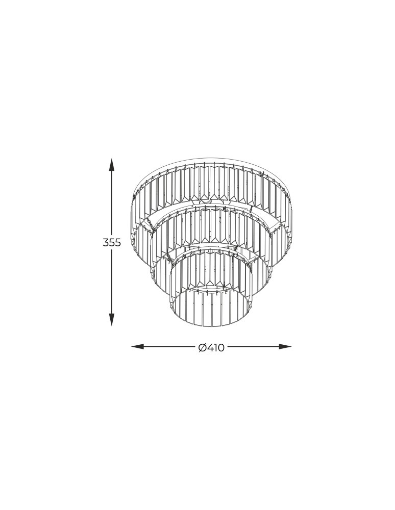 Lampy sufitowe glamour - Zuma Line TIFANNY ZŁOTY/PRZEZROCZYSTY P17127-4-GD SUFITOWA - product kolory-swiatla.pl 2