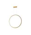 Lampy wiszące okręgi - YASKR Lampa Wisząca Loop S 1xLED złota IP44 PL0119-65-GD  Złoty - product 1