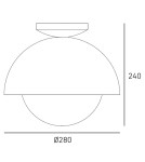 Lampy sufitowe w kolorze mosiądz - CosmoLight Plafon MODENA C01807BR - product 3