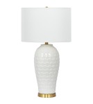 Lampy stołowe z abażurem - CosmoLight Lampa stołowa MURCIA T01033BR-WH - product 1
