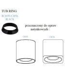Pierścienie - Maxlight Black Pierścień Ozdobny Czarny Do Tub RC0155/C0156 BLACK - product 2