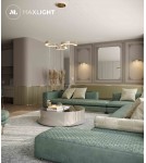 Lampy wiszące - Maxlight Lampa Wisząca Lotus 40W Złota Ściemnialna P0394D - product 2