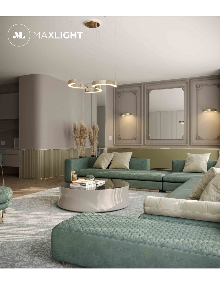 Lampy wiszące - Maxlight Lampa Wisząca Lotus 40W Złota Ściemnialna P0394D - product kolory-swiatla.pl 2