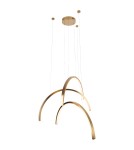 Lampy wiszące - Maxlight Lampa Wisząca Trio Arc Brushed Gold P0509 - product 1