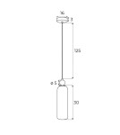 Lampy wiszące - Maxlight Lampa Wisząca Campanila Champagne Glass P0510 - product 3