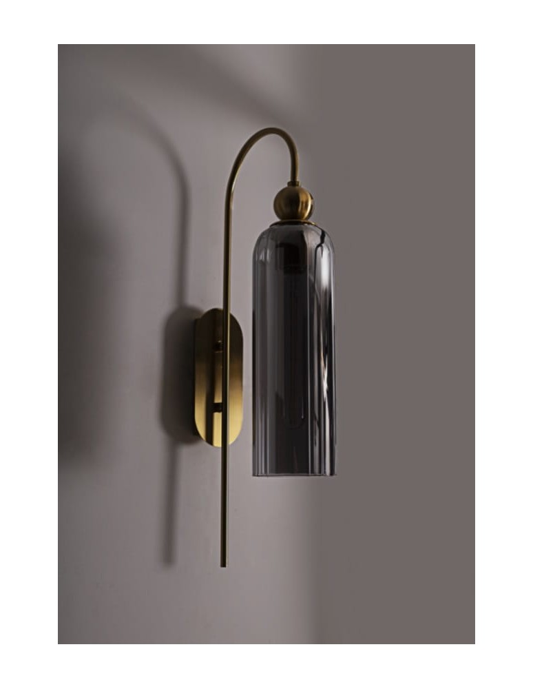 Kinkiety wiszące - Maxlight Kinkiet Campanila Smoky Glass W0333 - product kolory-swiatla.pl 3
