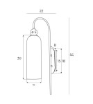 Kinkiety wiszące - Maxlight Kinkiet Campanila Smoky Glass W0333 - product 4