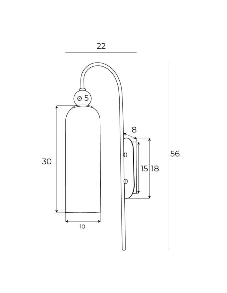 Kinkiety wiszące - Maxlight Kinkiet Campanila Smoky Glass W0333 - product kolory-swiatla.pl 4