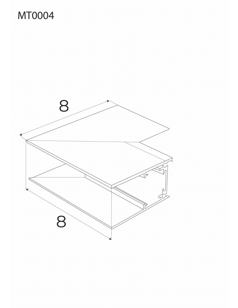 Akcesoria do szynoprzewodów magnetycznych - Maxlight Kątownik Głęboki Do Użycia Przy Uskoku Na Suficie. Do Szyn MT0001, MT0002 MT0004 - product kolory-swiatla.pl 2