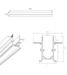 Szyny magnetyczne - Maxlight Szyna Magnetyczna Podtynkowa, 1 Metr, Czarna MT0006 - product 3
