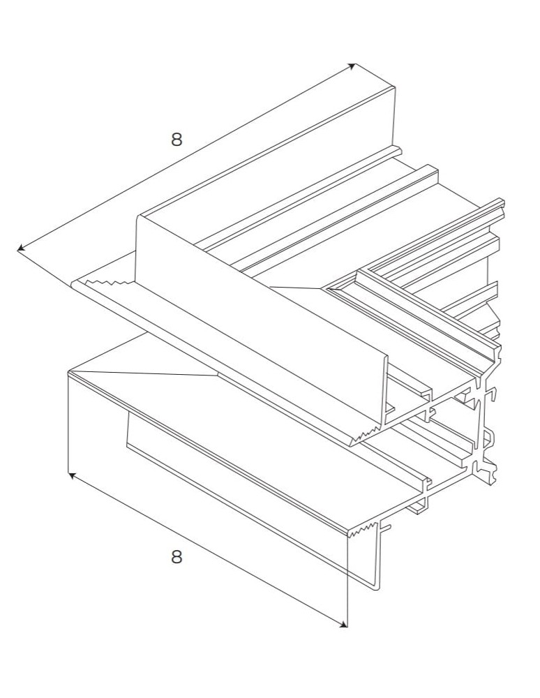 Akcesoria do szynoprzewodów magnetycznych - Maxlight Kątownik Do Użycia Przy Uskoku Na Suficie. Do Szyn MT0006, MT0007 MT0009 - product kolory-swiatla.pl 2