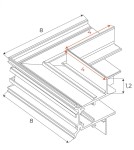 Akcesoria do szynoprzewodów magnetycznych - Maxlight Kątownik Ściana/Sufit. Do Szyn MT0006, MT0007 MT0010 - product 2
