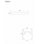Szyny magnetyczne - Maxlight Szyna Magnetyczna Płytka, Natynkowa, 1 Metr, Czarna MT0011 - product 3
