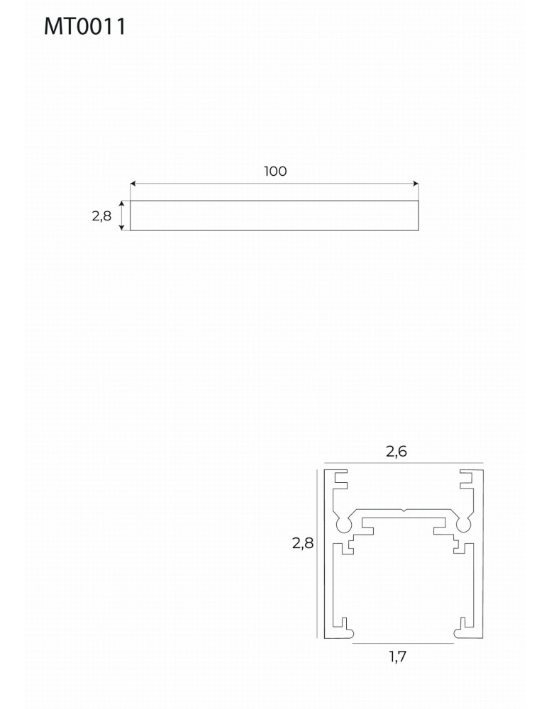 Szyny magnetyczne - Maxlight Szyna Magnetyczna Płytka, Natynkowa, 1 Metr, Czarna MT0011 - product kolory-swiatla.pl 3